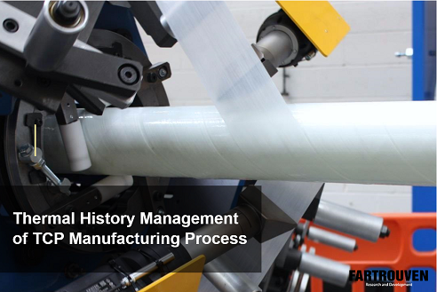 Gestão do histórico térmico no processo de fabrico de tubos compósitos termoplásticos: A gestão do histórico térmico é um fator chave no projeto da produção industrial de tubos compósitos termoplásticos. Este conceito considera o complexo de produção como um sistema para gerir a sequência de processos térmicos e termomecânicos que formam a estrutura do tubo compósito. Fartrouven R&D. Portugal